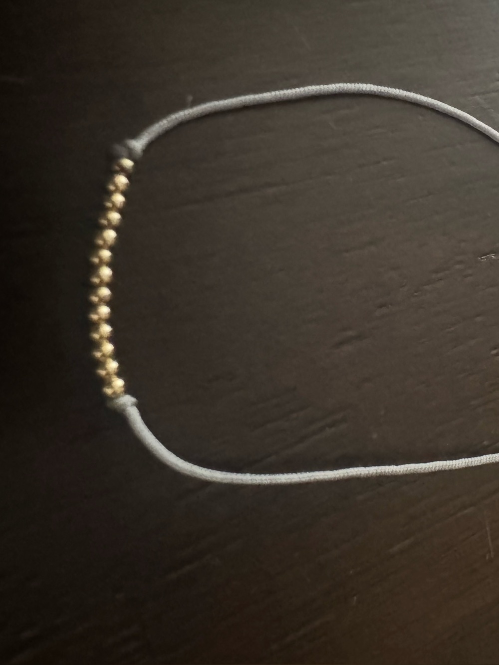 Light Gray Gold Beaded Adjustable Bracelet - Unbranded